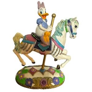 VTG Disney Daisy Duck Jeweled Mickey's Carousel Horse Figurine Collection